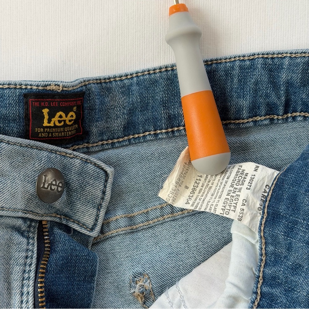 Lee Women's Light Blue Jean Shorts - Picture 4 of 5